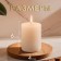 Candle cylinder aromatic "spicy apple", set 4x6 cm, 3 pcs