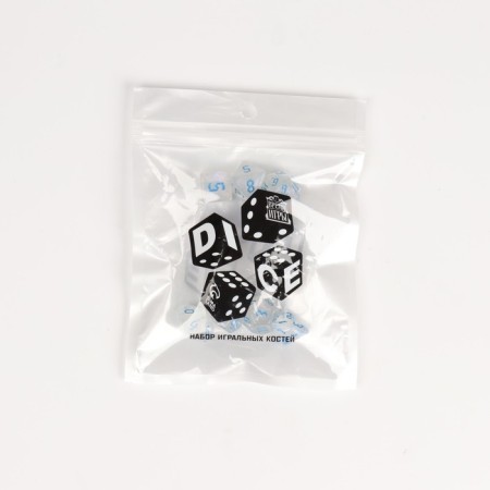 Cubes set for D&D (Dungeons and Dragons, DND) "Game time", Series: D&D, 7 pcs, blue-1