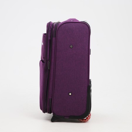 Small 20 suitcase, a lightning department, with extension, code castle, 3 wheels, 2 outer pockets, purple color-3