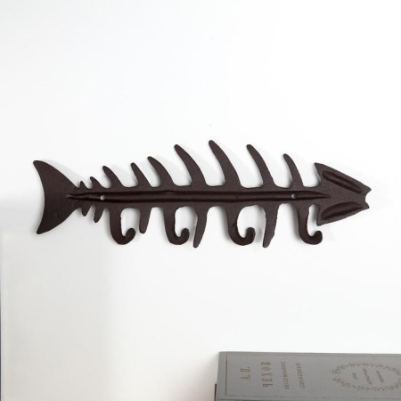 Decorative metal hooks "Fish skeleton" 11x32.5x2.5 cm-3