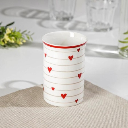 Porcelain shade mug "Cardon Melody", 300 ml, white color-1