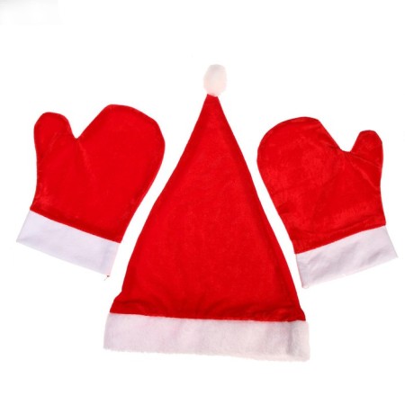 New Year's carnival set "Funny New Year", (beard+ hat+ mittens)