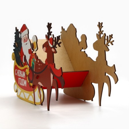 Organizer for bottles "Santa Claus in a sleigh"-3
