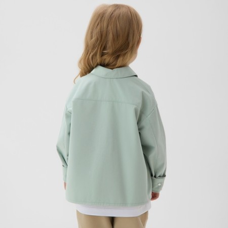 Children's shirt minku: jeans collection, mint color, height 110 cm-4