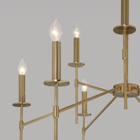 EUROSVET Anders ceiling 60142/9, E14, 9x60W, 900x900x830 mm, brass color-1