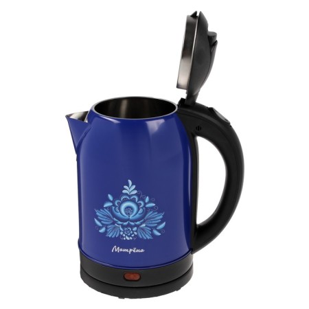 Electric kettle "Matryona" MA-005, Metal, 2 l, 1500 watts, blue-black with a drawing "Gzhel"-4