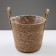Kashpo wicker "safari" with handles, 25.5x25x23 cm, natural
