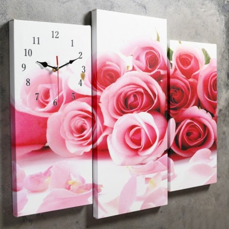 Watching, modular, series: flowers, "pink roses", 60x80 cm-1