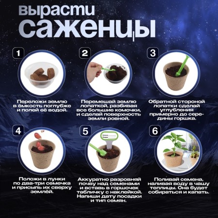 Set for experiments "My mini-farm", cultivation of plants, in space-3