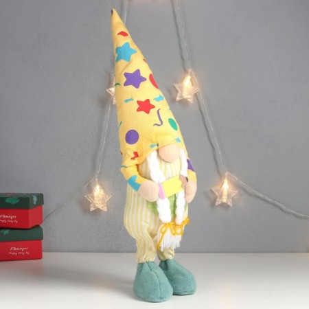 Interior light doll "Grandma in a bright outfit, with a pencil" 52x13x12 cm-2