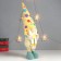 Interior light doll "Grandma in a bright outfit, with a pencil" 52x13x12 cm