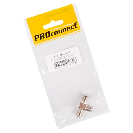 Antenna adapter, (3-nesting f), tee, (1pc) (package) Proconnect