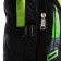 A backpack on a zipper with an increase, 65l, 4 external pockets, green color