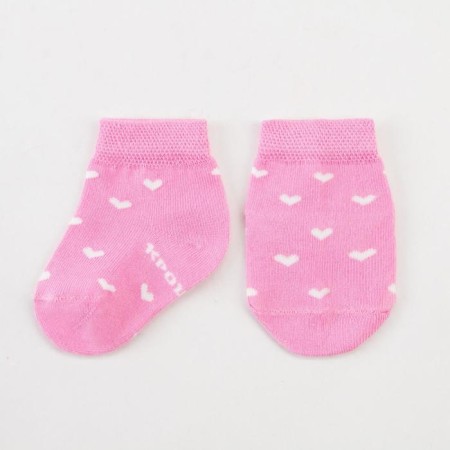 Socks children's baby I'm "hearts", pink color, 12-14 cm