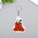 EVA keychain "Bear in a cap Ushaka with a star" 5x6.5 cm