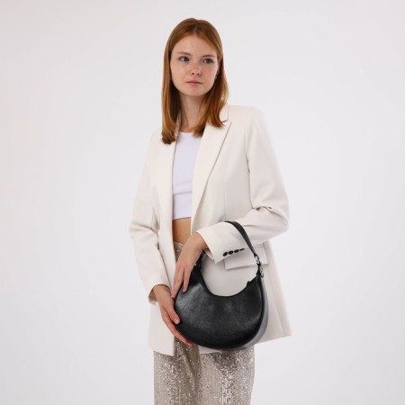 Women's bag with lightning, black color-7
