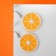Earrings plastic "Tastiness" Orange, Orange color