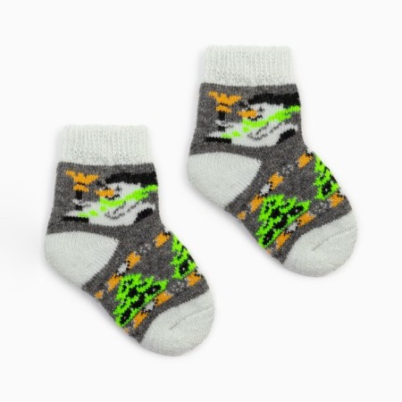 Nosk children's woolen “snowman”, gray color, size 12