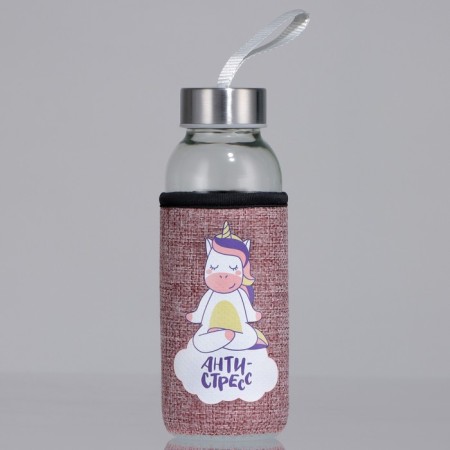Water bottle in the Antistress cover, 350 ml-1