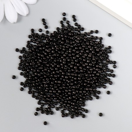 Set of beads "needlework" plastic, diameter 3 mm, 25 g, black-1