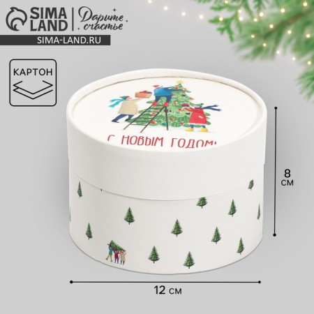 Gift box "Happy New Year", 12 x 8 cm, new year