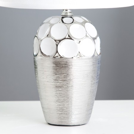 E14 40W Belo-chromovye table lamp "Assami" 22.5x22.5x35 cm Risalux-4