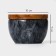 Bank for bulk products Magistro Marte, Marble, 150 ml, D = 10 cm, black color