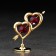 Souvenir "Two hearts with an arrow", 7 × 6 × 3 cm, with crystals