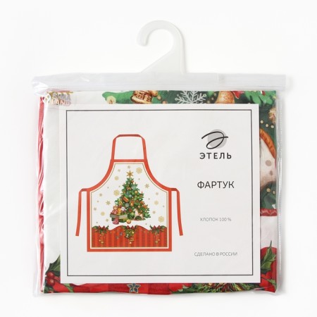 Apron "Ethel: New Year's fairy tale", 65 × 60 cm, 100 % cotton, sarzha, 190 g/m²-7