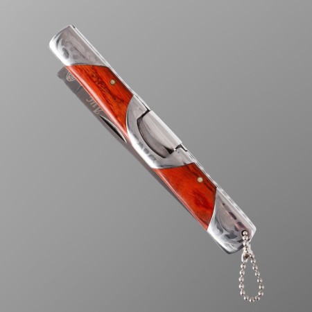 Folding “fox” stab - 420, handle - steel/tree, blade - 11 cm-2