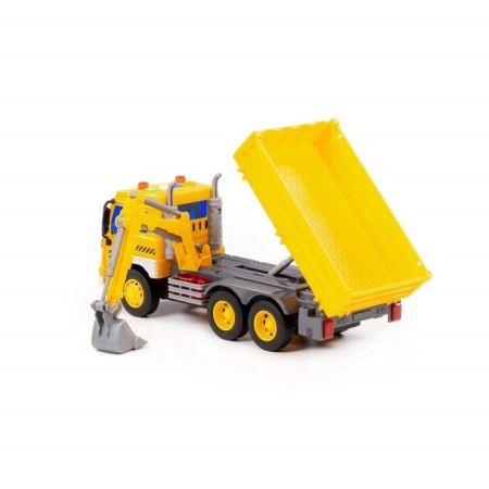 A car on -board inertial "City", with bucket, light, sound, color yellow-3
