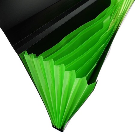 Folder-carte, A4, 6 departments, 700 μm, Erichkrause "Matt Accent", on the elastic band, embossing "sand", black, mix-6