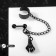 Earring "Kaff" Chain with paw, black color