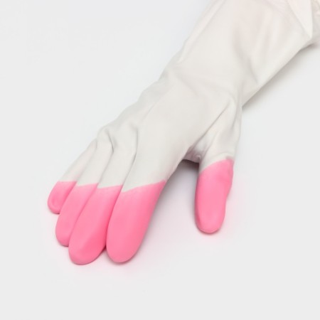 Purple domestic gloves, size L, PVC, protective, super -strength, 70 gr, color mix-1