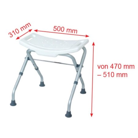 Folding stool with adjustable height-2