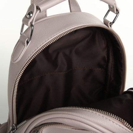 City backpack on lightning, beige color-4