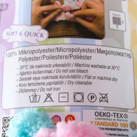 Yarn "Puffy Color" 100 % micropoliester 9m/100g (6377)-2