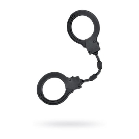 Toyfa A-Toys silicone handcuffs, silicone, black color, 33 cm