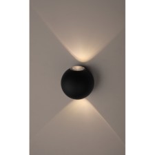 Бра 2x1Вт IP 54 чёрный 11х11х9 см
