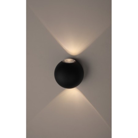 Sconces 2x1W ip 54 black 11x11x9 cm