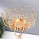 Summary Metal for 1 candle "Temporary loop with balls" gold 35x13x13 cm