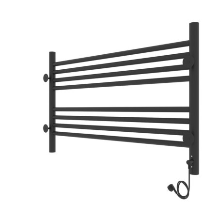 Two -heated towel rail Laris Laris Olivia ChKCh8, 800x500 mm, 8 crossbars, left, black-14