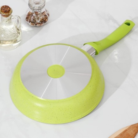 Trendy Style pan, d = 22 cm, plastic handle, anti -stick coating, green color-2