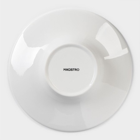 Porcelain plate for Magistro Paste "Blanche", 200 ml, D = 20.5 cm, white color-3