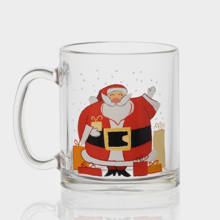 New Year's glass tea mug "Happy New Year", 320 ml, mix-6