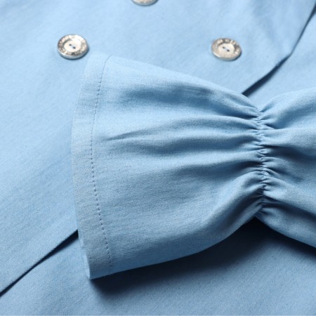 Women's jeans shirt with wax mist, p.48, blue-9
