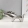 Souvenir ceramics "Purposeful horse" silver 7x39.5x17 cm