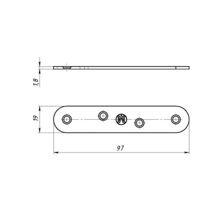 Fixing plate PK-100, zinc, in packaging 300 pcs-1