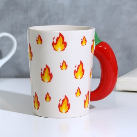 Ceramic mug "The hottest", 400 ml, white color-2