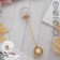 Pin "Magic Ball", 7.7 cm, white color in gold